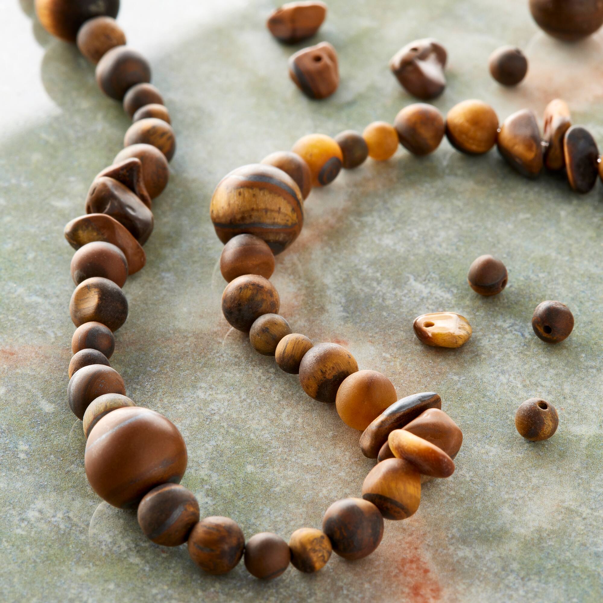 Matte Brown Tiger's Eye Stone Beads by Bead Landing™